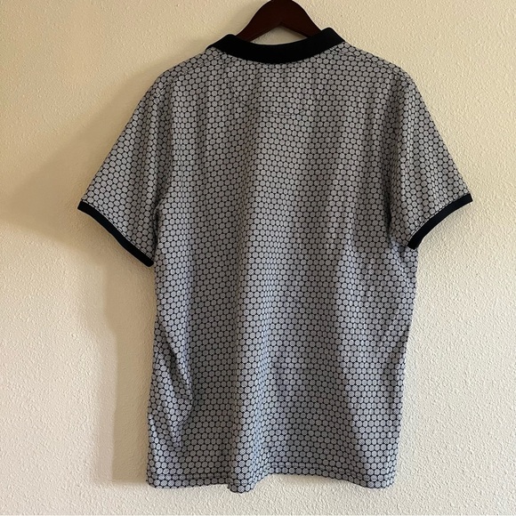 Men's Britches Sport by Samtex Blue Textured Print Polo Size Large - Picture 6 of 7